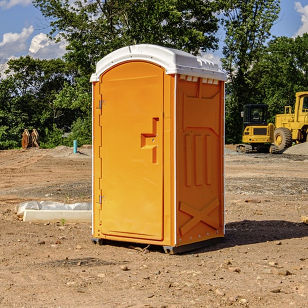 how often are the porta potties cleaned and serviced during a rental period in Moore PA